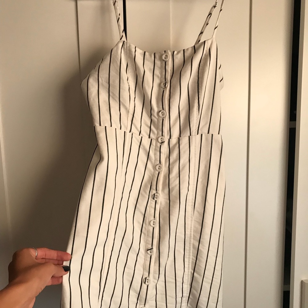 Striped button up dress
